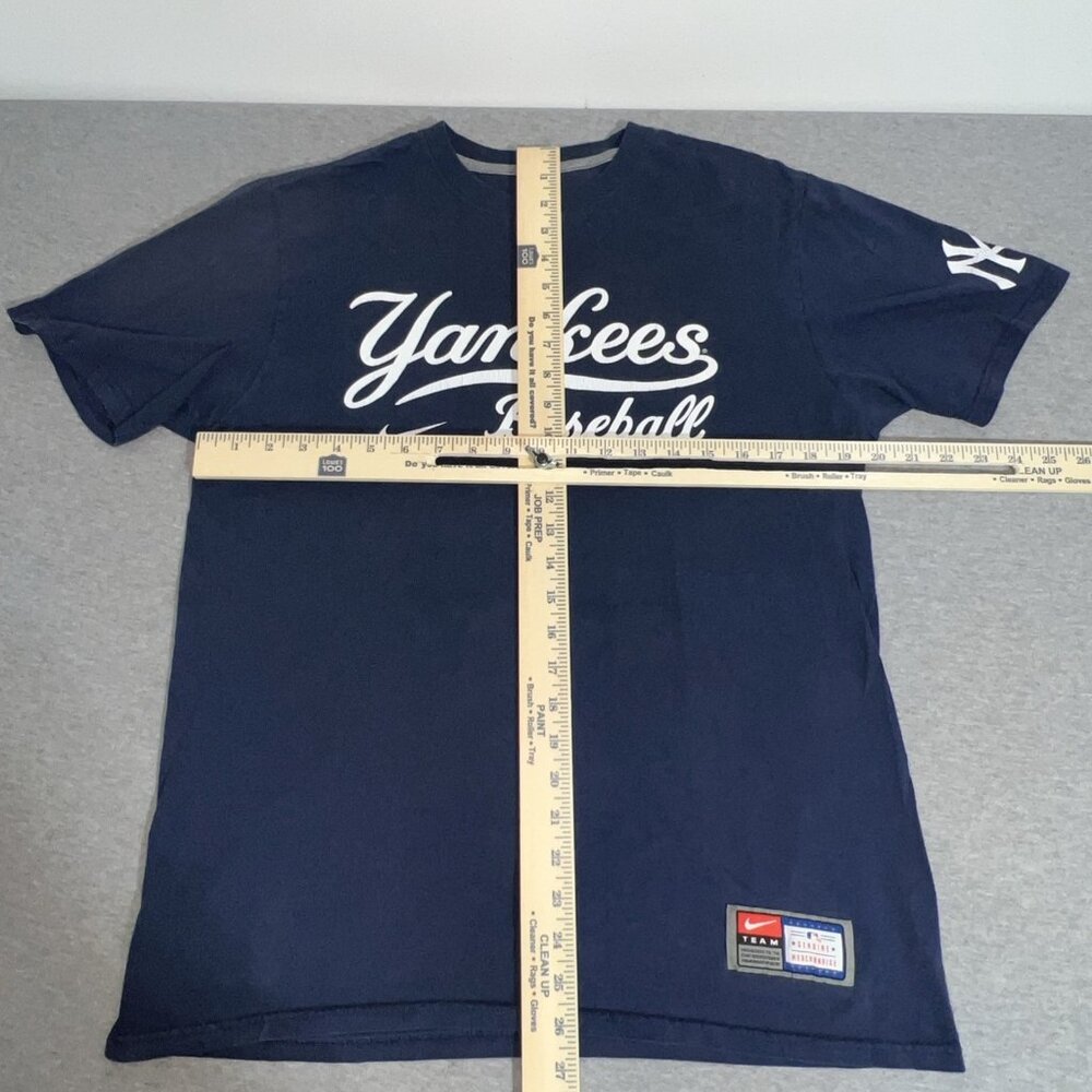 Nike New York Yankees Shirt Sz Large Navy Blue MLB Baseball Short Sleeve - Picture 7 of 9